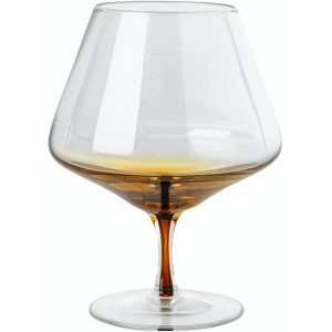 Amber, Cognacglas, Glas by Broste Copenhagen (D: 11,2 cm. x H: 14,9 cm., Klar/Orange)